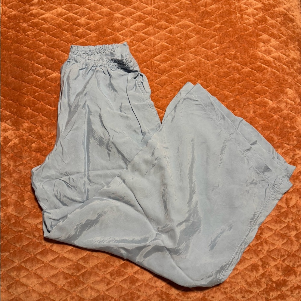 Athleta Sky Blue calm cool Satin Pants M